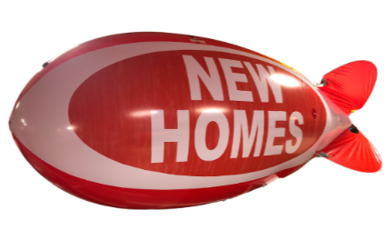 home builder marketing blimps - new homes blimp